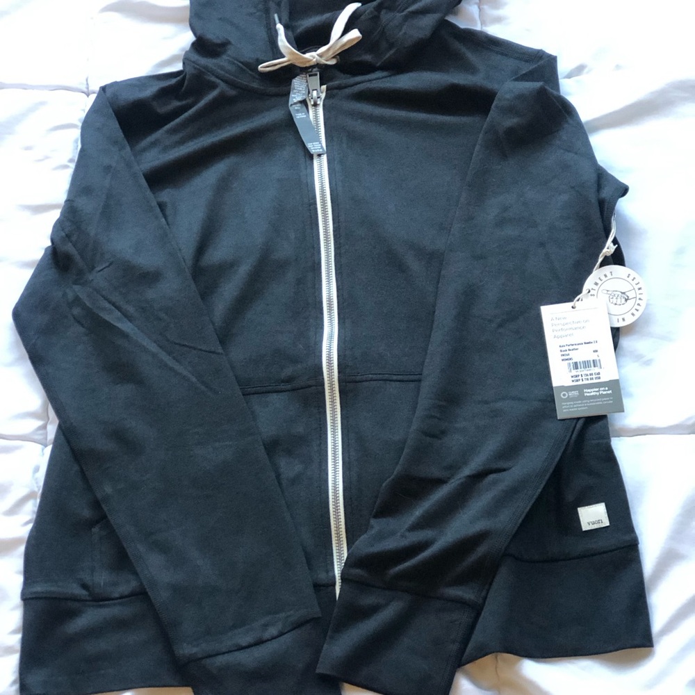 Vuori Black Full-Zip Hoodie Jacket